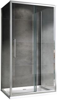 Душевой уголок ABBER Schwarzer Diamant AG30150H-S90-S90 150x90см хром